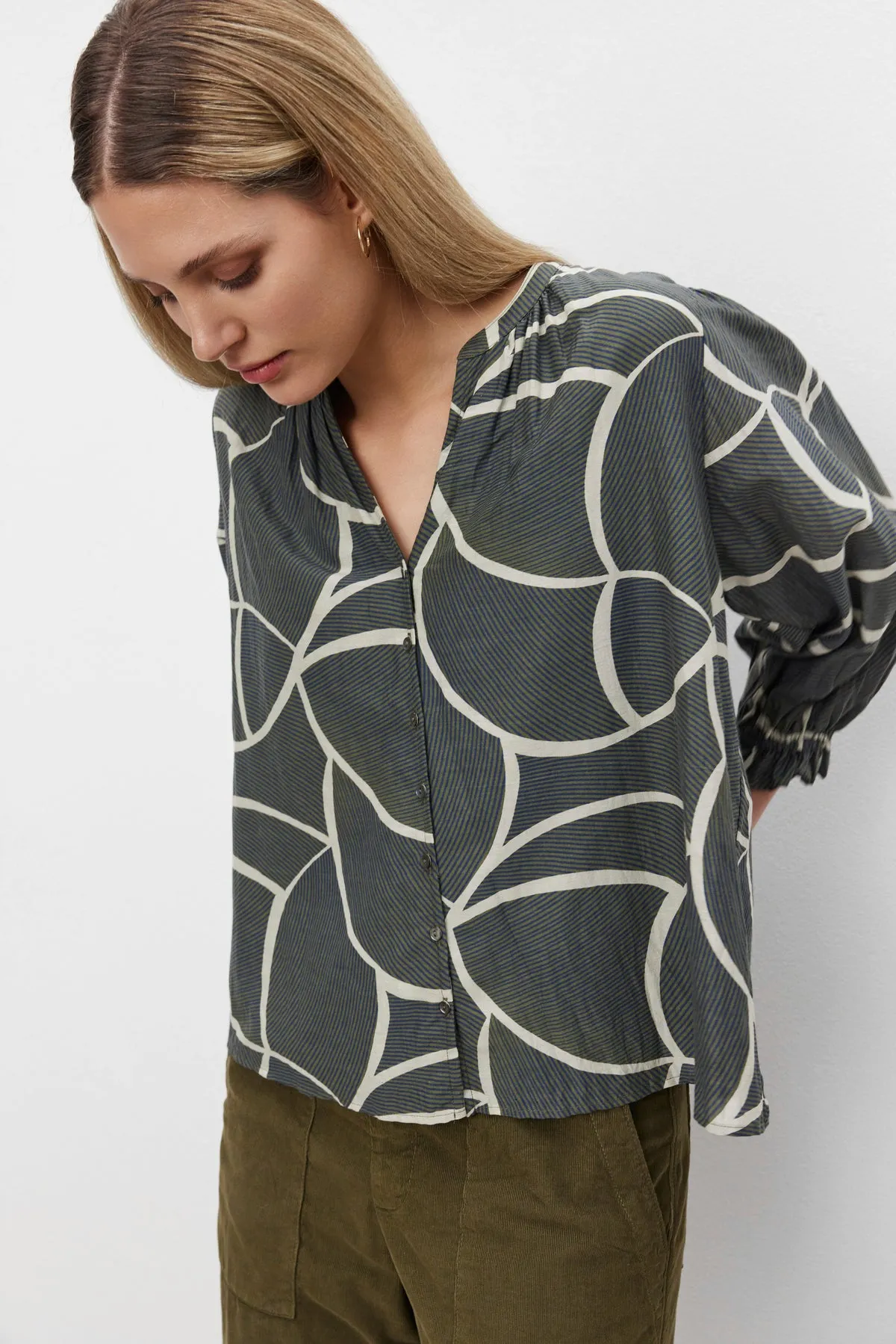 BETTY PRINTED SILK COTTON VOILE TOP
