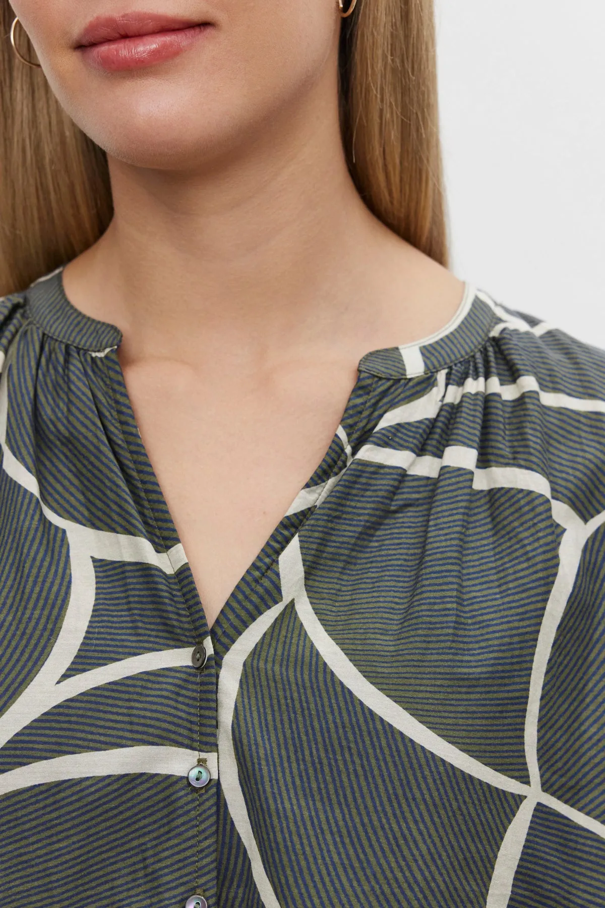 BETTY PRINTED SILK COTTON VOILE TOP