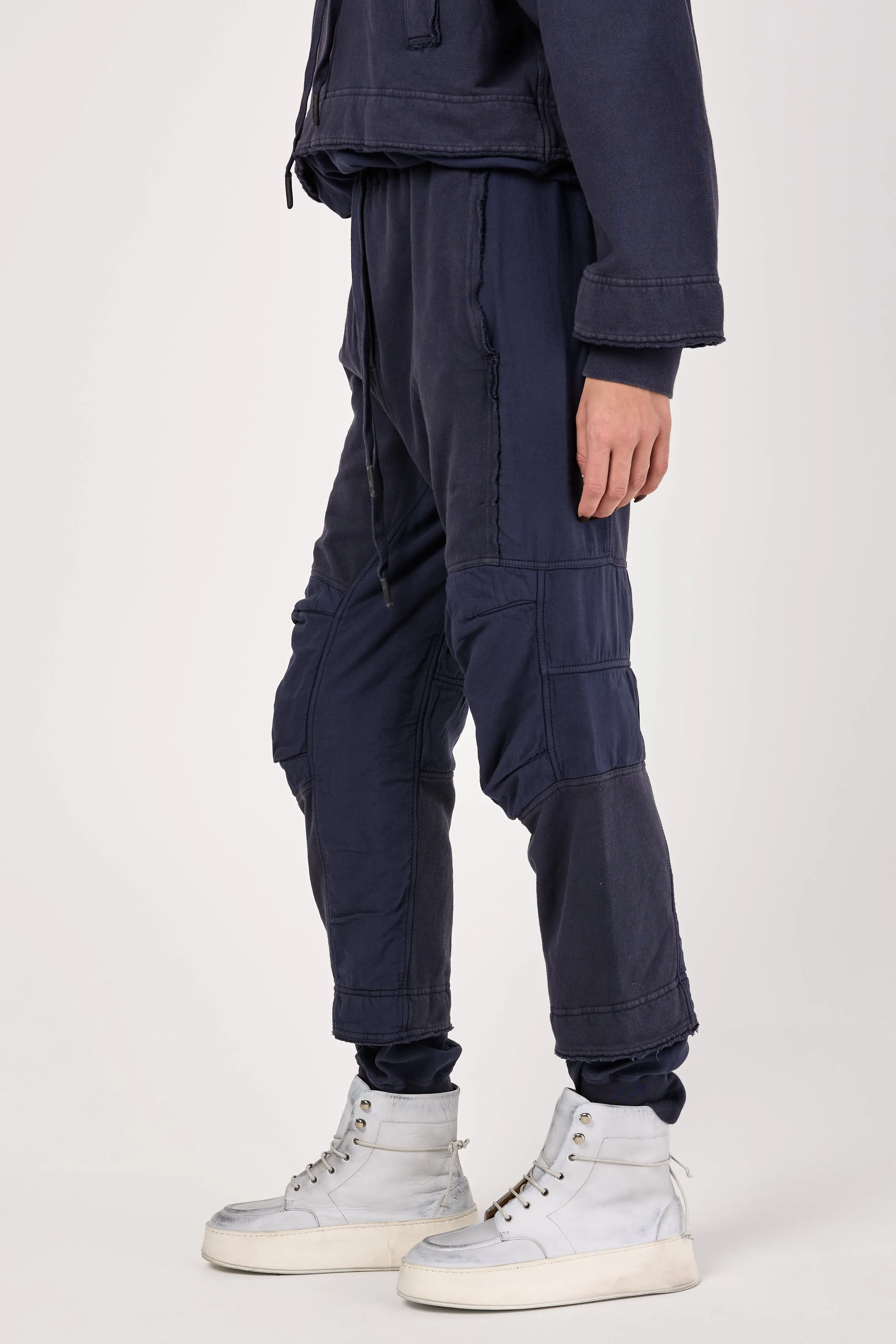 Cotton Jogging Pant in Purple Blue