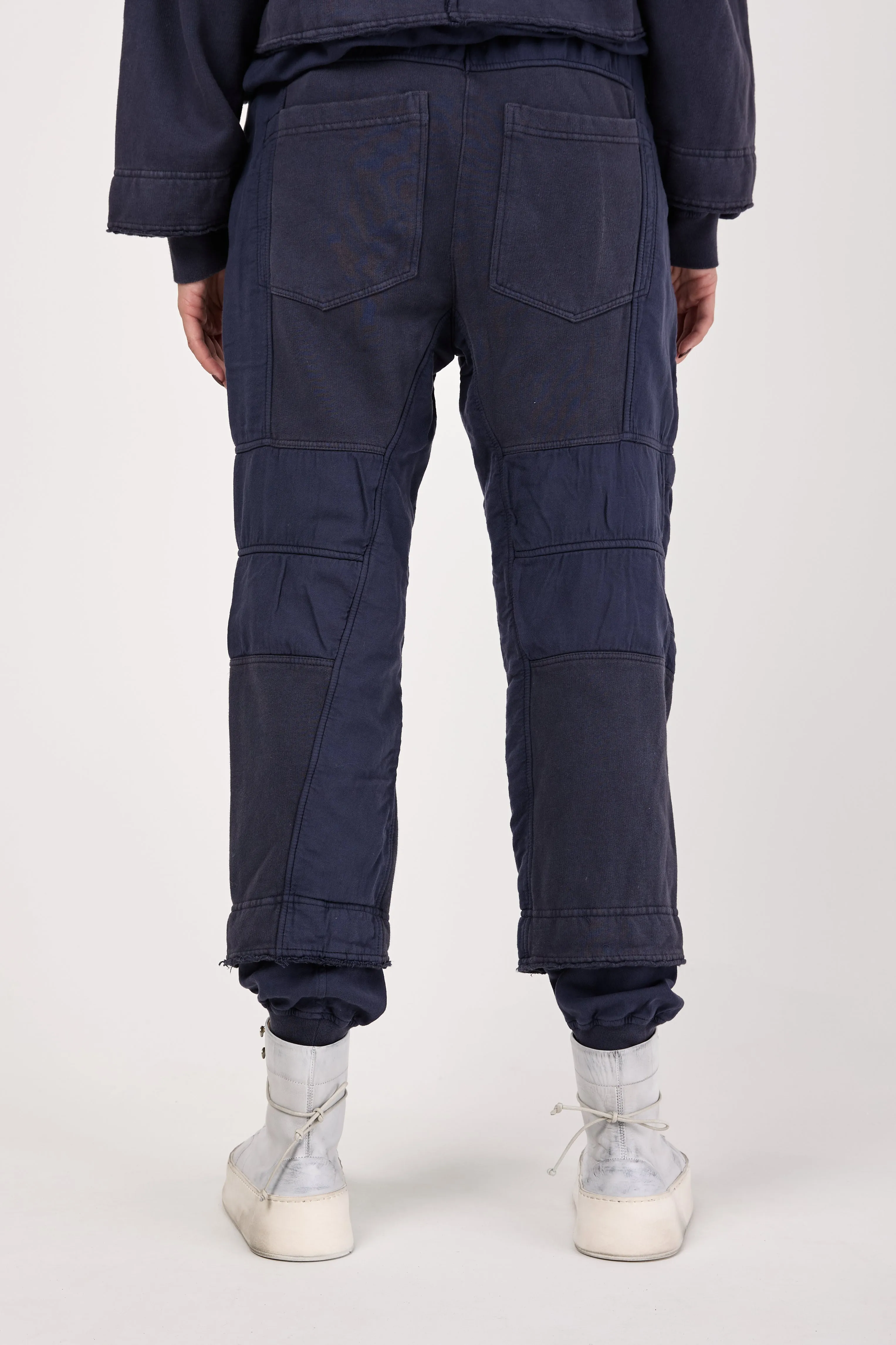 Cotton Jogging Pant in Purple Blue