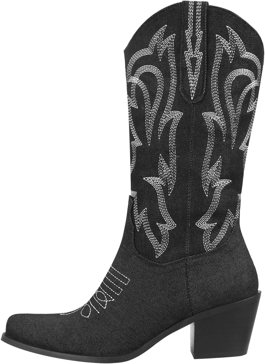 Cowboy Cowgirl Boots for Women Knee High Denim Boots