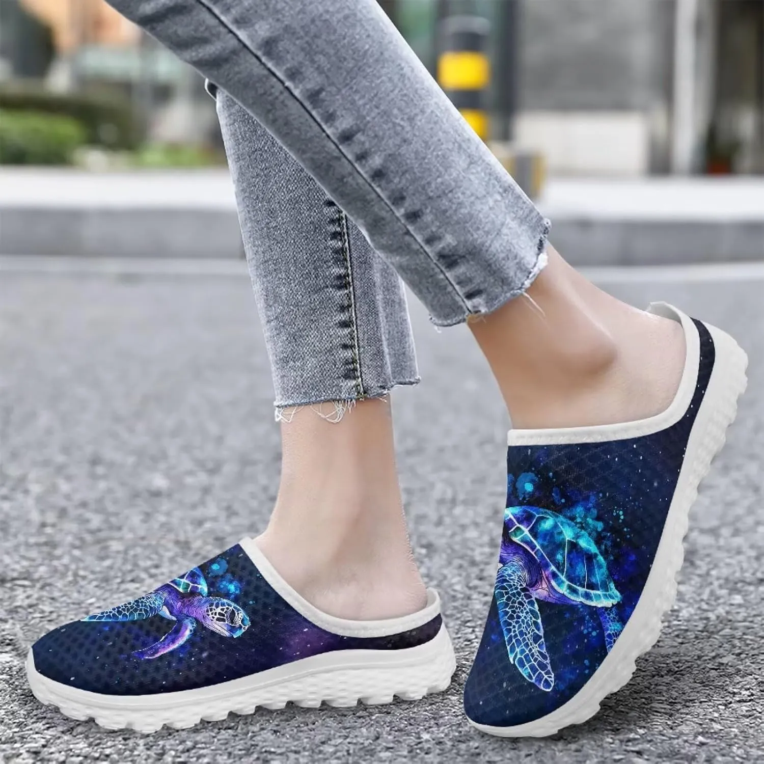 Howilath Women's Mule Shoes Casual Slip on Half Shoes with Arch Support Breathable Walking Mules Sneakers Sandals US Size 6-13.5