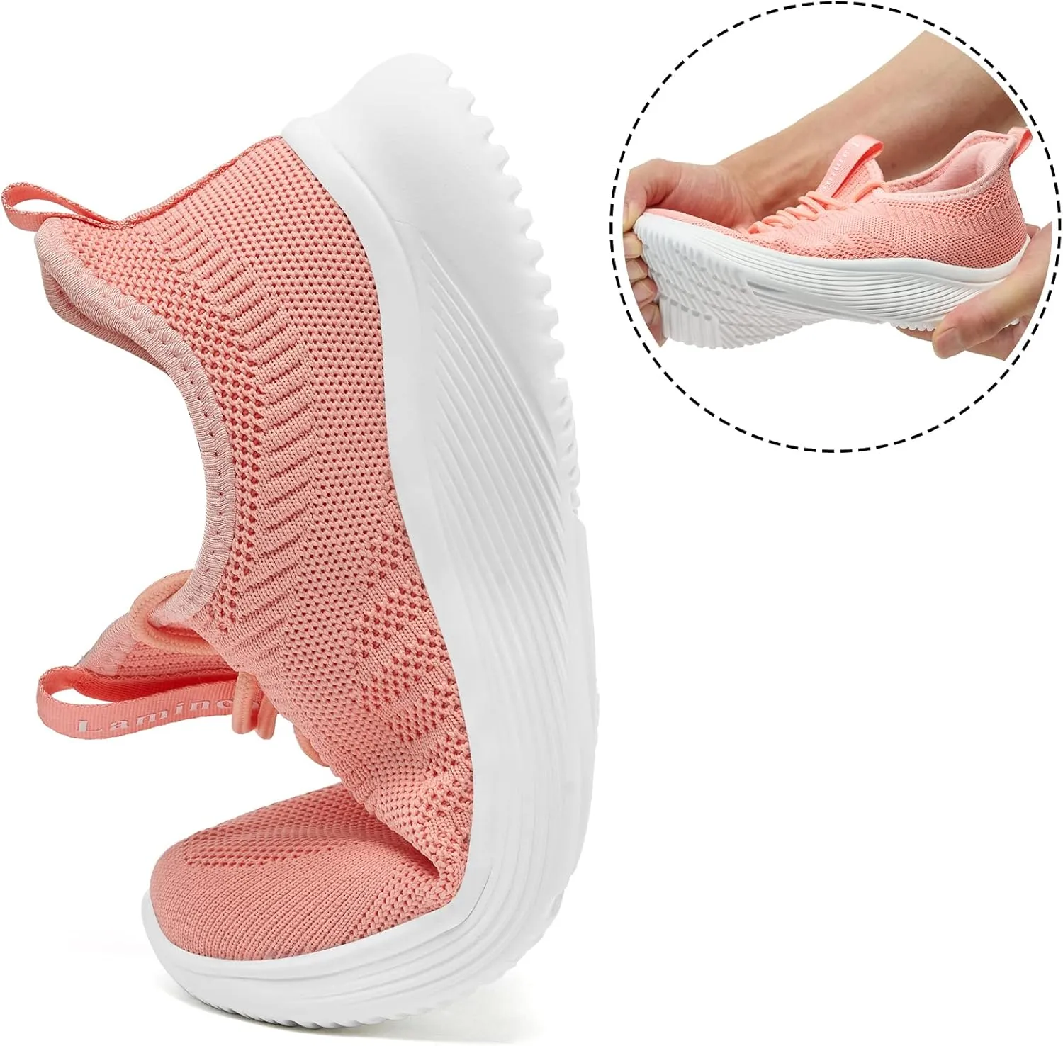 Lamincoa Womens Tennis Walking Shoes Slip On Lightweight Comfort Memory Foam Sneakers