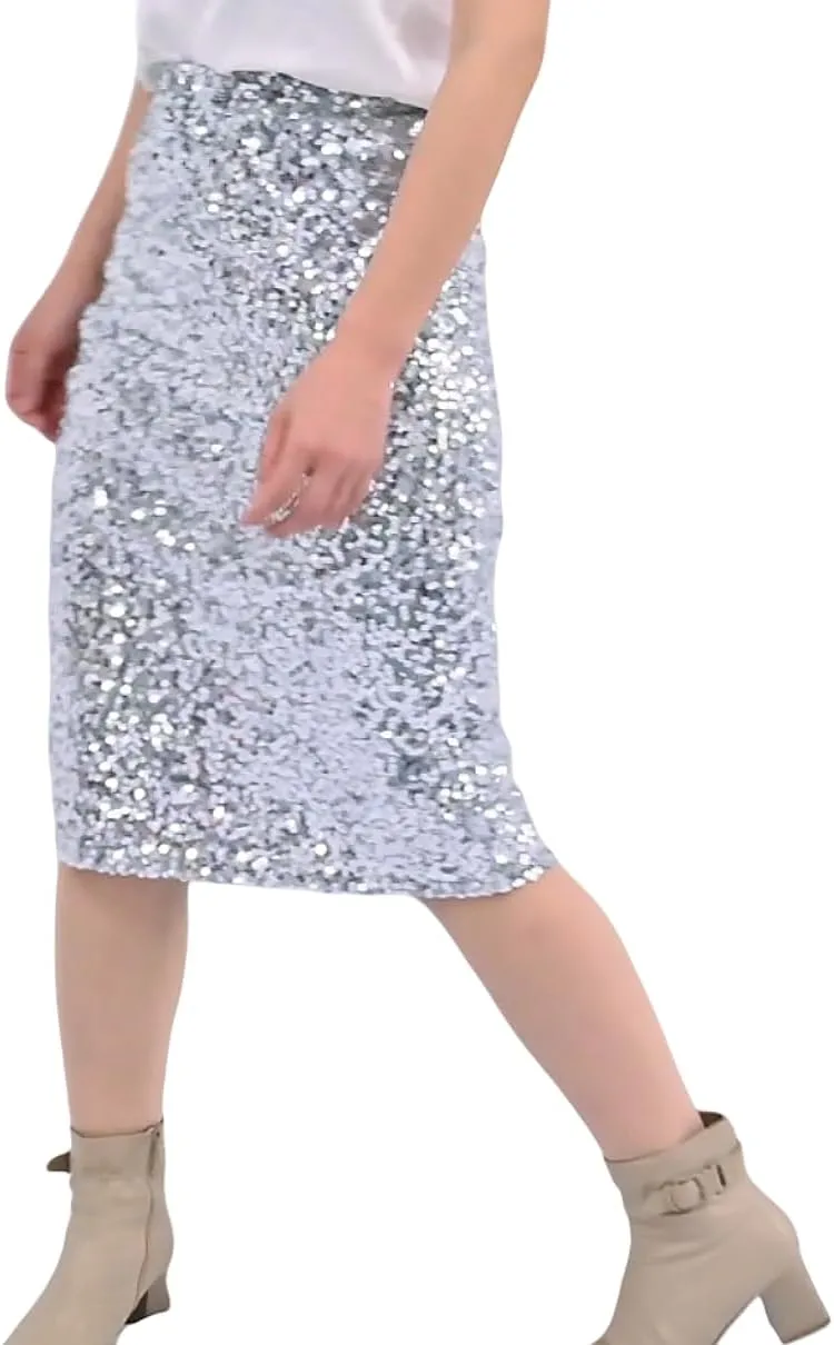 Sequin Skirt for Women, Sparkly Skirt for Women, Glitter Skirt for Holiday Christmas Party New Years Eve