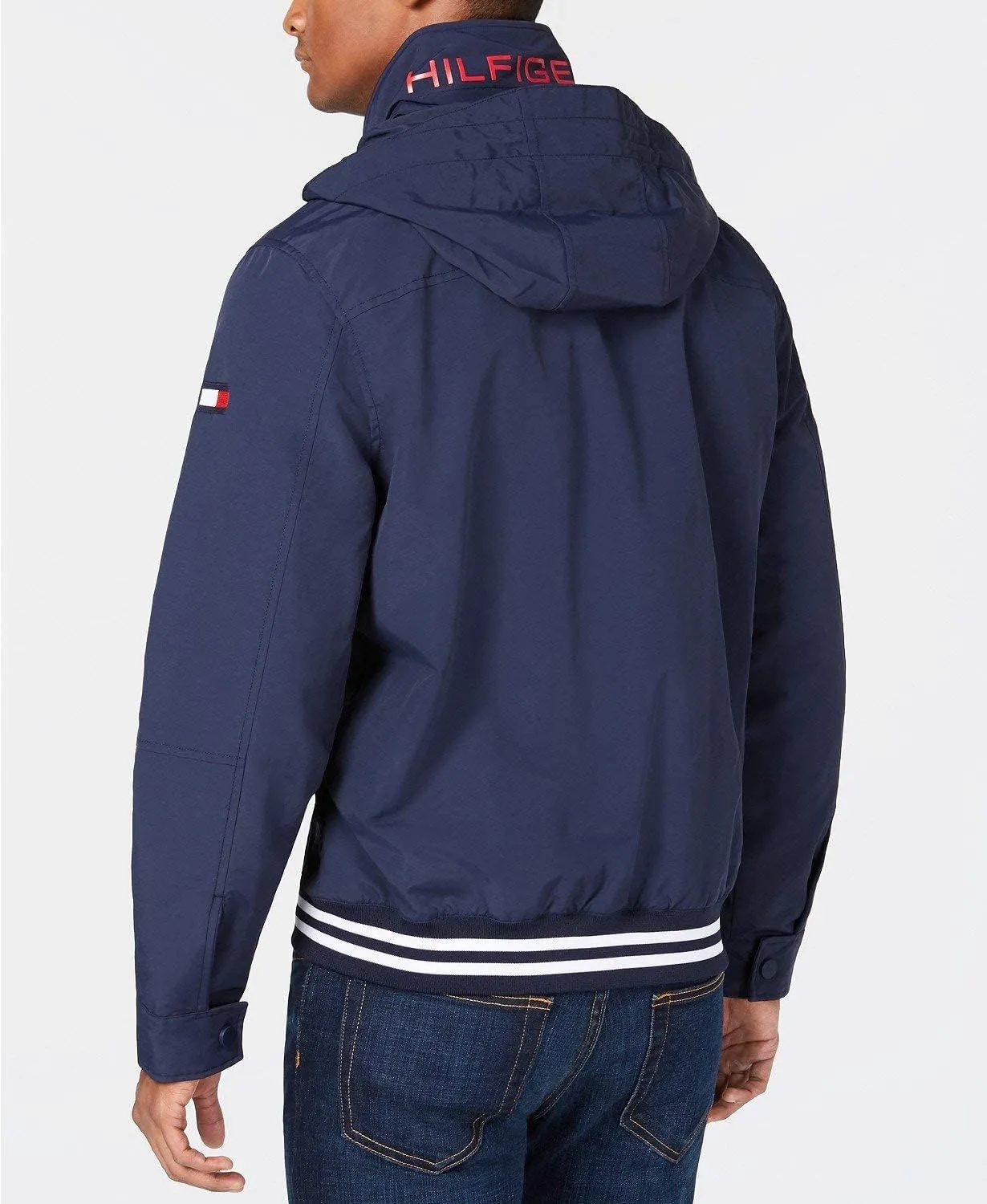 Tommy Hilfiger Men's Lightweight Waterproof Regatta Bomber Jacket