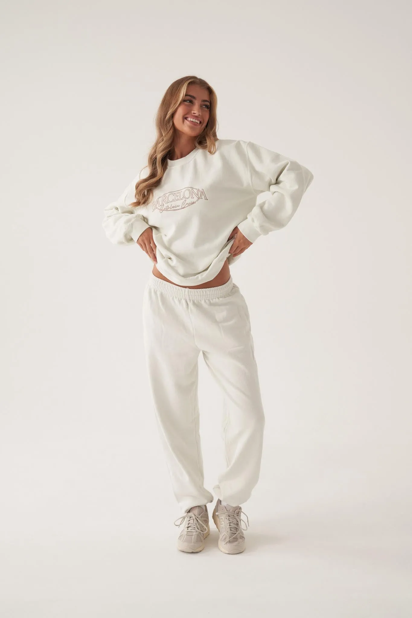 Washed Cream Joggers