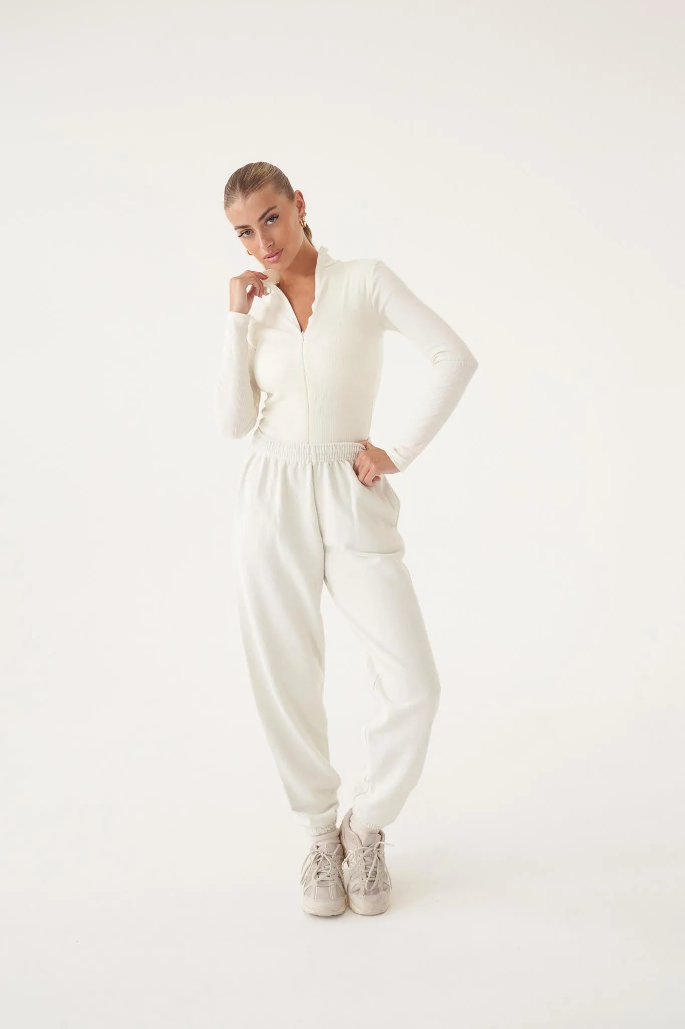 Washed Cream Joggers