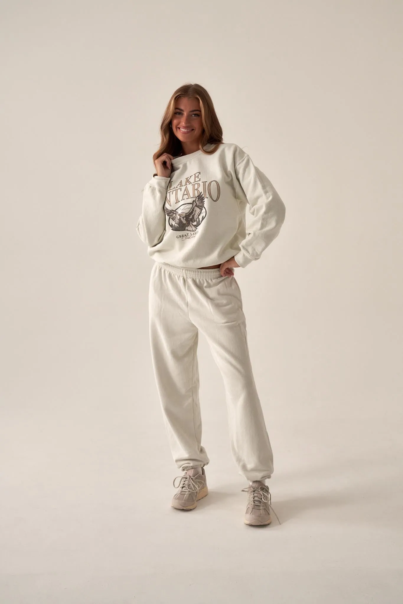 Washed Cream Joggers
