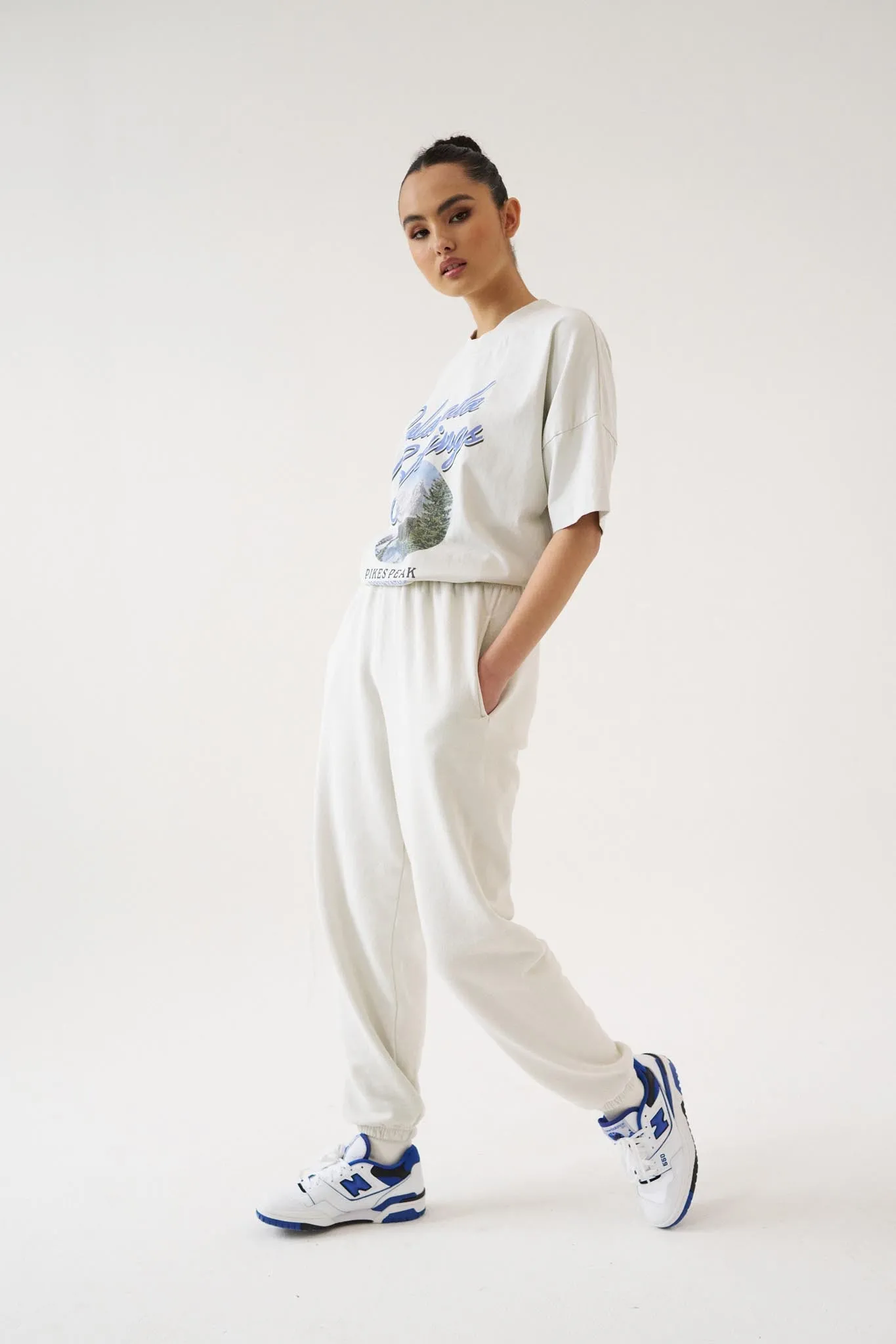 Washed Cream Joggers