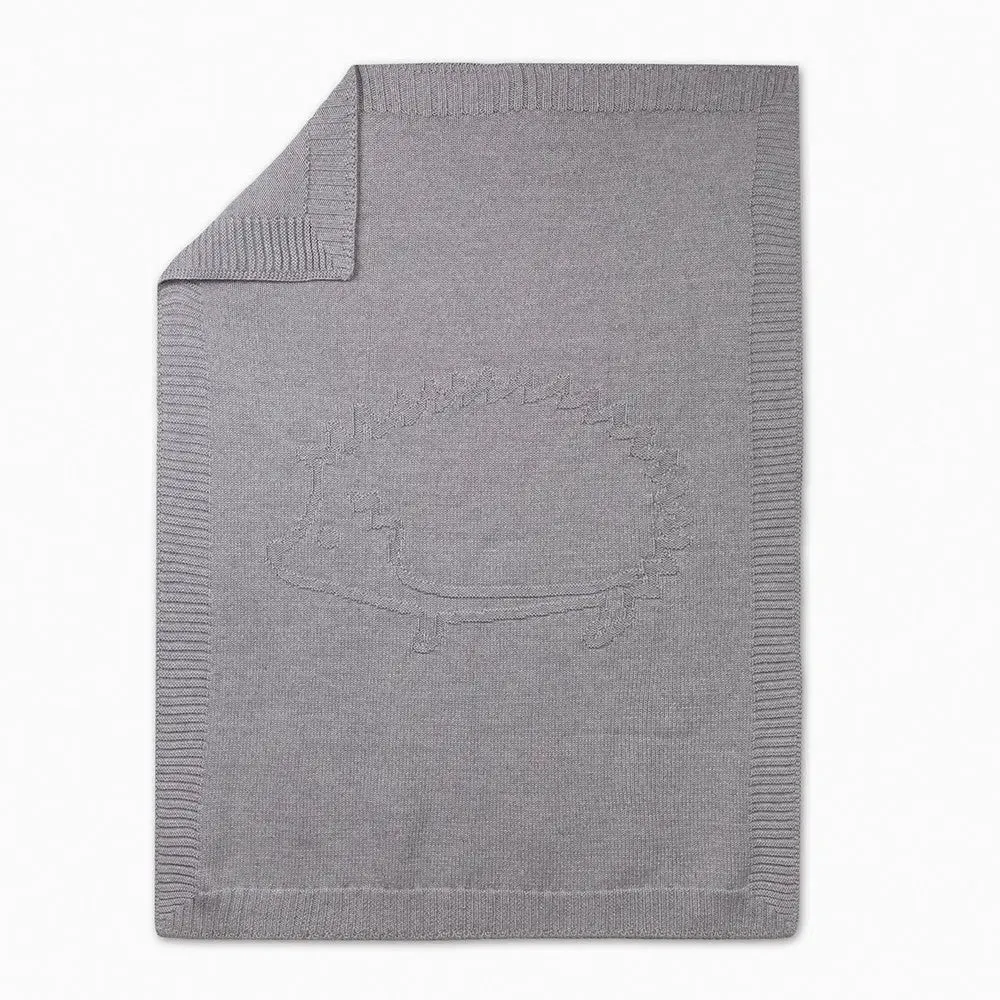 Wool blanket hedgehoge grey *