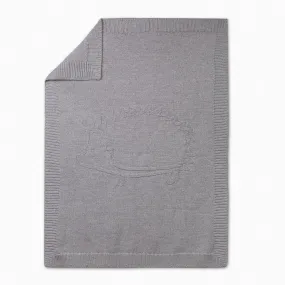 Wool blanket hedgehoge grey *